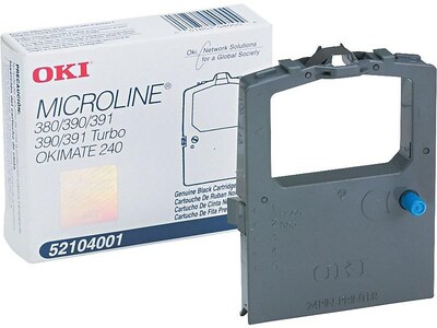 OKI Black Dot-Matrix Printer Ribbon (52104001)