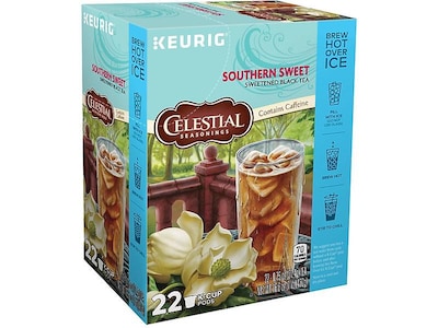 Celestial Seasonings Southern Sweet Iced Tea, Keurig K-Cup Pods, 22/Box (6825)
