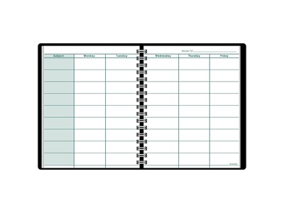 AT-A-GLANCE Teacher's Planner, 8 1/4" x 10 7/8", Weekly Planner, Black (8015505)