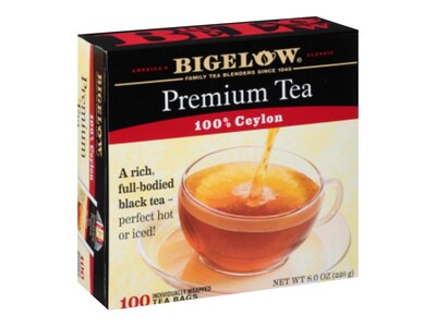 Bigelow Premium Ceylon Tea Bags, 100/Box (00351)