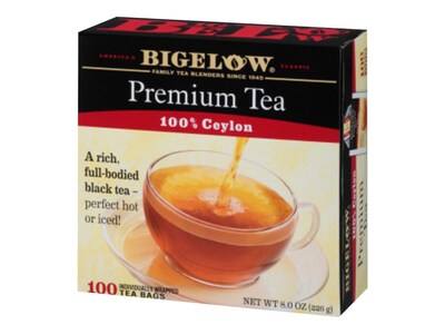 Bigelow Premium Ceylon Tea Bags, 100/Box (00351)