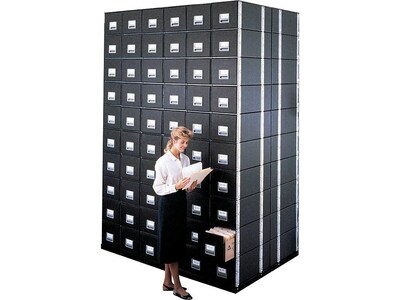 Bankers Box Staxonsteel File Storage Drawers, Stackable, Legal Size, Black, 6/Carton (00512)