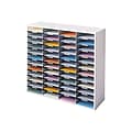 Fellowes 48-Compartment Literature Organizers, 38.25 x 34.69, Dove Gray (25081)