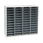 Fellowes 48-Compartment Literature Organizers, 38.25" x 34.69", Dove Gray (25081)