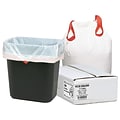 Berry Global Draw N Tie 13 Gallon Trash Bag, 24 x 27.38, Low Density, 0.9mil, White, 200 Bags/Box