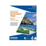 Epson Premium Matte Presentation Paper, 8.5 x 11, 50/Pack (S041568)