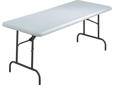 ICEBERG IndestrucTableTOO 1200 Series Folding Table, 72 x 30, Platinum (65223)