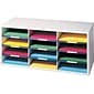 Fellowes 12-Compartment Literature Organizers, 29" x 12.94", Dove Gray (25004)