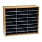 Fellowes 24-Compartment Literature Organizers, 29" x 23.44", Medium Oak (25043)