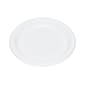 Table Mate Plastic Plates, White, 125/Pack (TBL-9644)