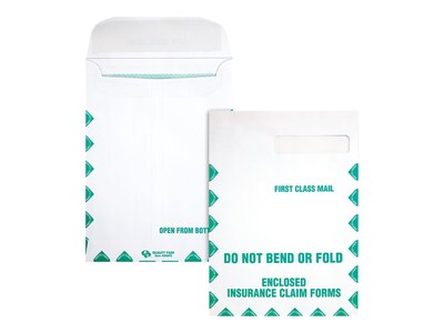 Quality Park Health Claim Insurance Self Seal Catalog Envelopes, 9" x 12.5", White Wove, 100/Box (QUA54692)