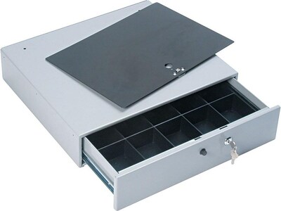 PM Company Cash Drawer, 10 Compartments, Stone Gray (PMC04964)