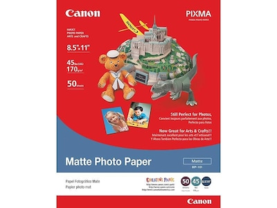 Canon MP 101 Matte Photo Paper, 8.5 x 11, 50 Sheets/Pack (7981A004)