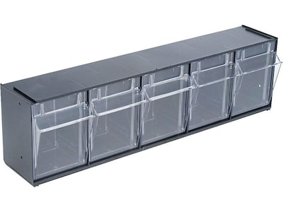 Deflecto Tilt Bin Interlocking Multi-Bin Storage Organizer