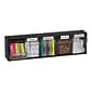 Deflect-O Interlocking Tilt Bin Plastic Compartment Storage, Black/Transparent (20504OP)