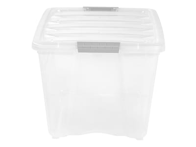 Iris USA Stack and Pull Storage Box, Clear - 6 count, 12.9 qt each