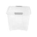 Iris Stack & Pull 54 Qt. Latch Lid Storage Bin, Clear (100243)