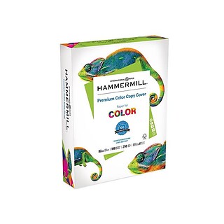 Hammermill Premium Color Copy Cover Paper, 80 lbs, 8.5 x 11, White, 250/Ream (120023)