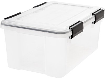 Iris WEATHERTIGHT 19 Qt. Latch Lid Storage Boxes, Clear, 6/Carton (110380)