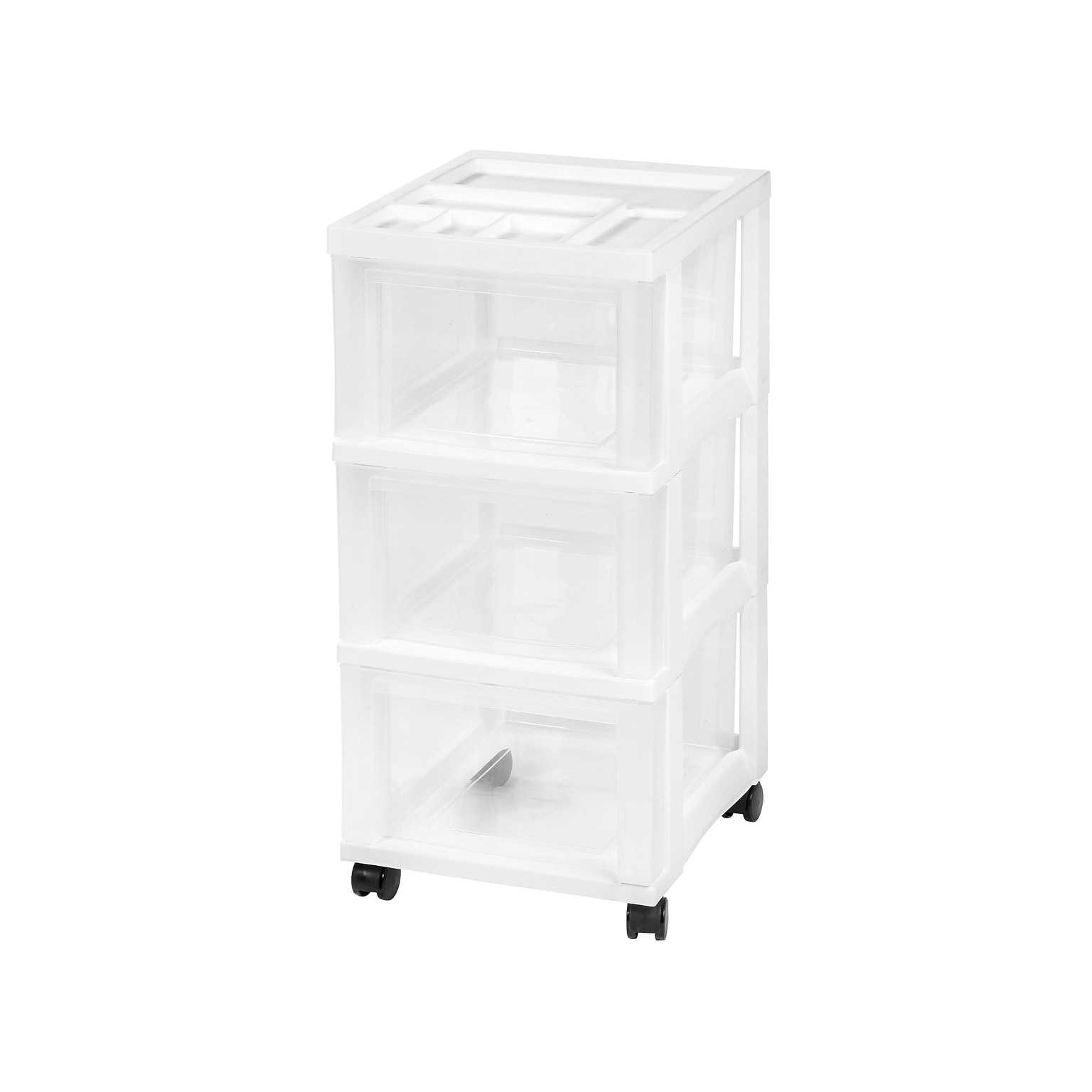 Iris 3 Drawers Standalone Storage, White, 2/Carton (116836)