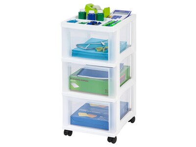 Iris 3 Drawers Standalone Storage, White, 2/Carton (116836)