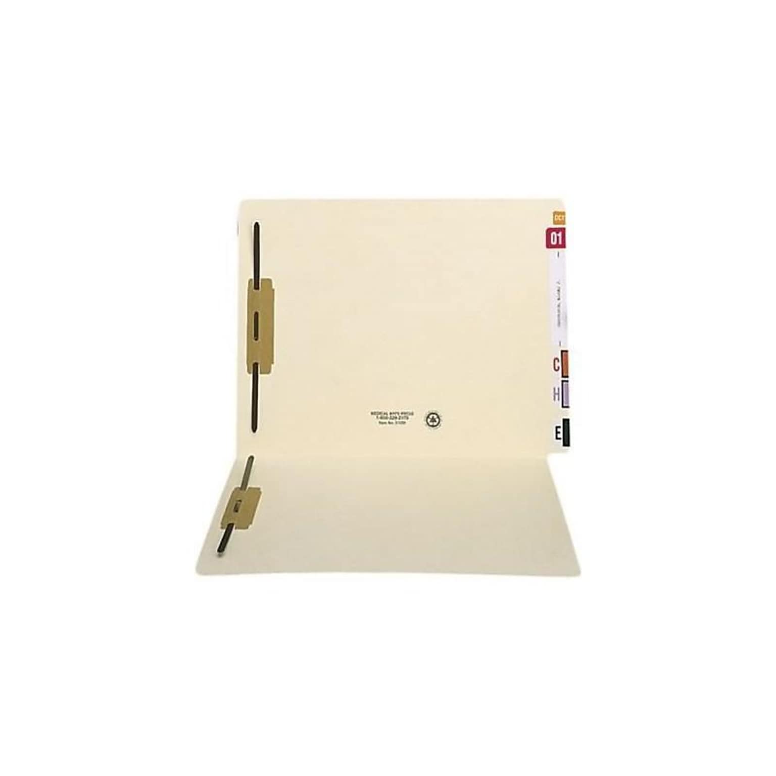 Medical Arts Press End Tab File Folders, Letter Size, Manila, 50/Box (31535)