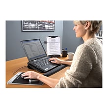 Fellowes Office Suites Desktop Plastic Document Stand with Clip & Guide Bar, Black/Silver (8033201)