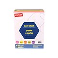 Staples 65 lb. Cardstock Paper, 8.5 x 11, Assorted Colors, 400 Sheets/Pack (25496)