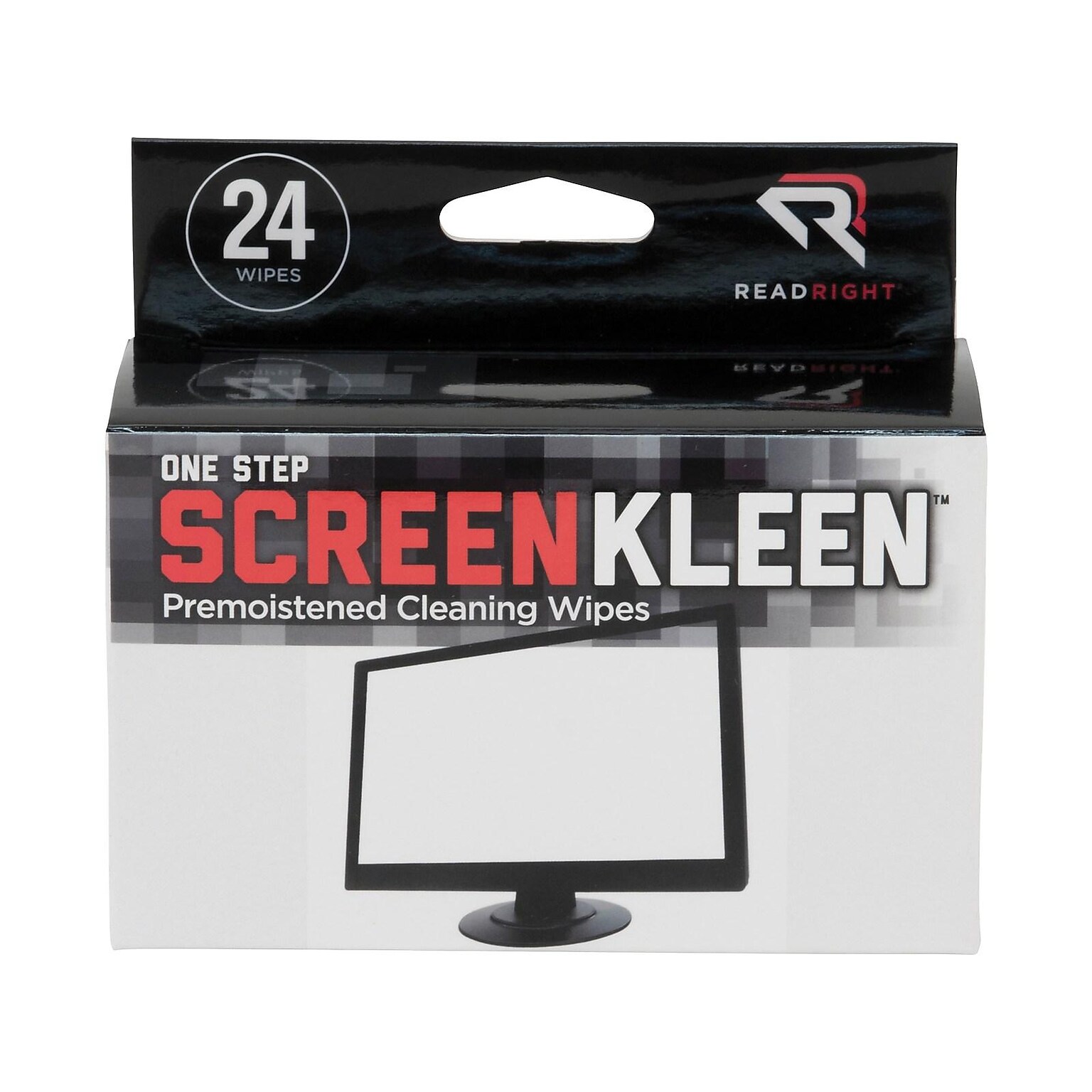 Read Right One Step Screen Kleen Wipes/Cloths, 24/Box (RR1209)