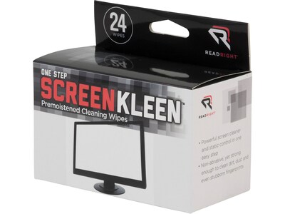 Read Right One Step Screen Kleen Wipes/Cloths, 24/Box (RR1209)
