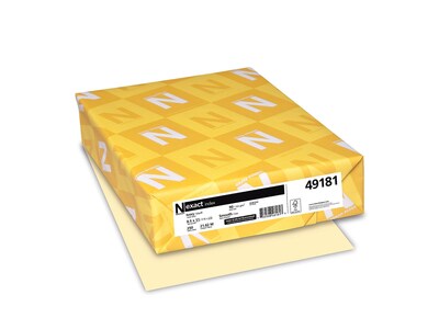 Exact 90 lb. Index Paper, 8.5 x 11, Ivory, 250 Sheets/Pack (49181)