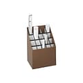 Safco Upright 20-Slot Mobile Roll File, 22H x 15W x 12D, Walnut Wood (3081)