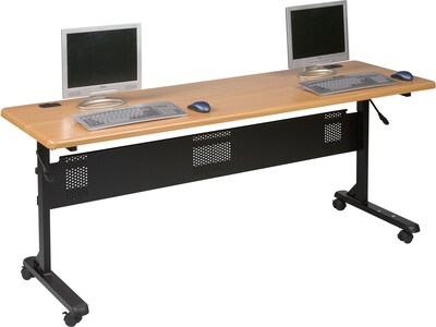 Balt Flipper Training Room Table, 24"D x 60"W, Teak (89775M)