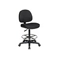 Work Smart DC Series Fabric Drafting Chair, Black (DC630/SK1-231)
