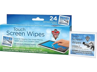 Falcon Dust-Off Touch Screen Wipes/Cloths, 24/Pack (DCW)