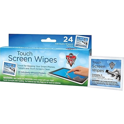 Falcon Dust-Off Touch Screen Wipes/Cloths, 24/Pack (DCW)