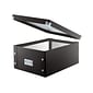 Snap-N-Store Double-Wide Storage Box for CD/DVD, Black PVC (SNS01658)