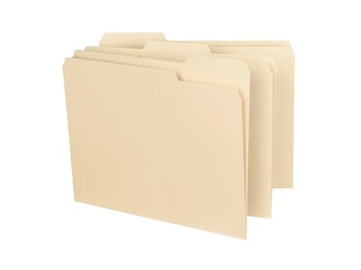 Smead Interior File Folders, 1/3-Cut Tab, Letter Size, Manila, 100/Box (10230)