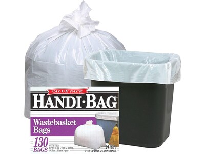 22-Gallon, 2 Mil Clear Plastic Dust Bin Liner Bags (5-Pack