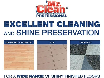 Mr. Clean Professional Liquid Concentrate Finished Floor Cleaner, Lemon Scent, 1 Gallon (02621)