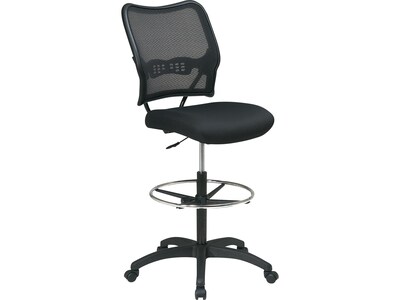 Space Seating 13 Series Deluxe Air Grid Back Mesh Drafting Chair, Black (13-37N20D)