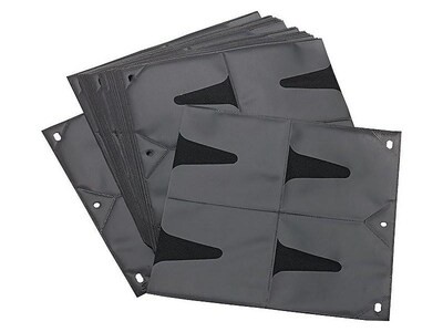 Vaultz Binder/Album Sheets for CD/DVD, Black Nylon, 25/Pack (VZ01401)