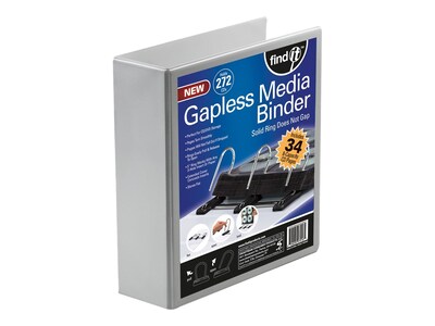Find It Binder for CD/DVD, White Polypropylene/Cardboard (FT07016)