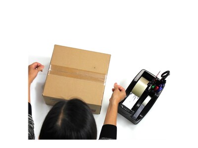 Officemate 2-in-1 Deluxe Desktop Dispenser, 6" x 4", Black (96690)