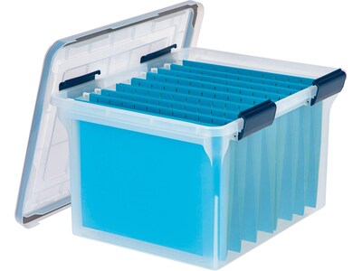 Iris Weathertight Portable File Box with Handle