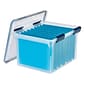 Iris WeatherPro Plastic File Box Latch Lid, Letter/Legal Size, Clear (110601)