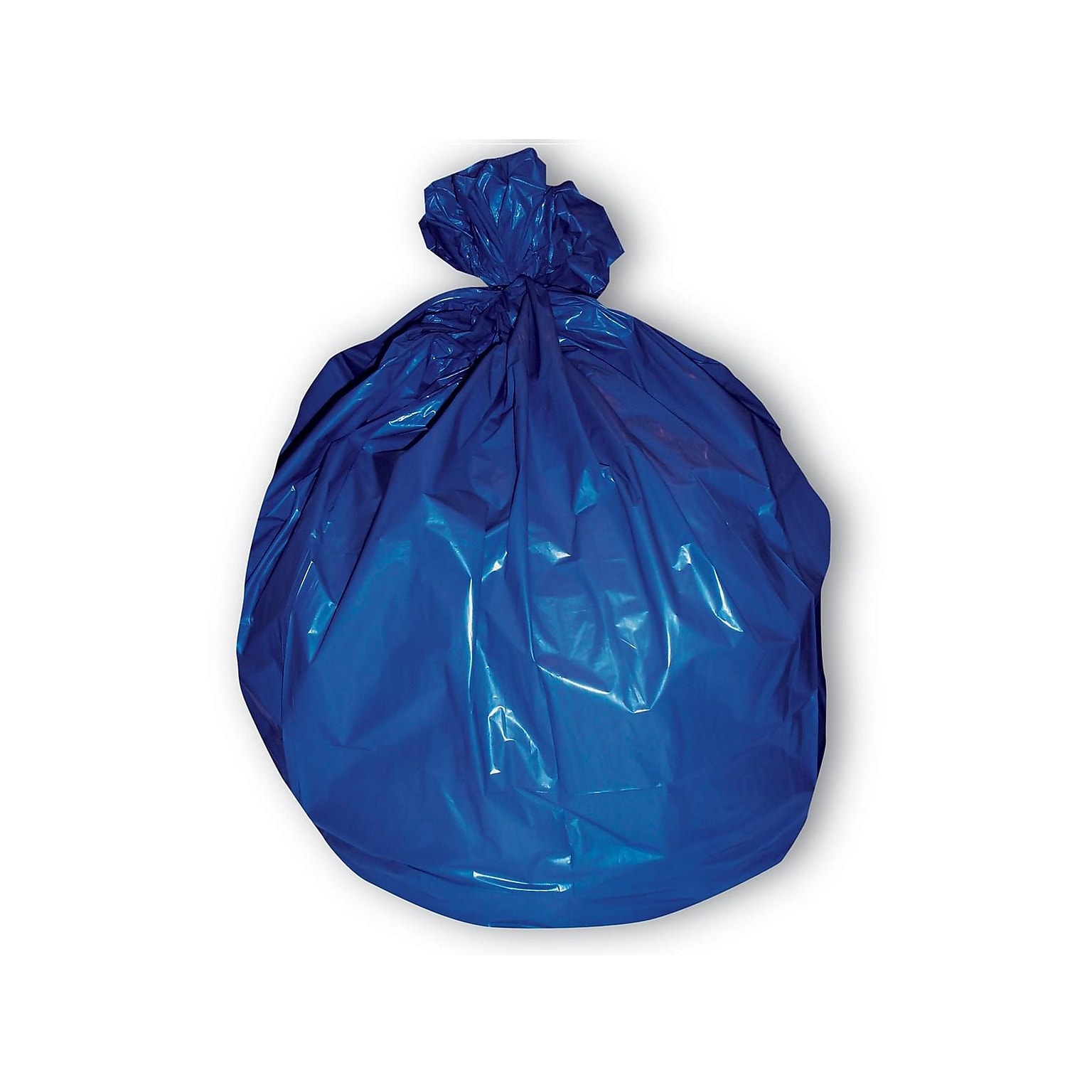Heritage 45 Gallon Recycling Bag, LowDensity, 1.3 Mil, Blue, 100 Bags/Box (H8046PX)