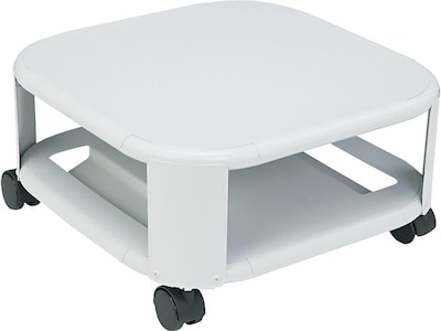 Martin Yale Metal Mobile Printer Stand with Swivel Wheels, White (MAT24050)