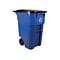 Rubbermaid Brute Polypropylene Recycling Container, 50 Gallon, Blue (FG9W2773BLUE)