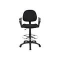 Boss Ergonomic Works Tweed Fabric Drafting Stool, Black (B1617-BK)